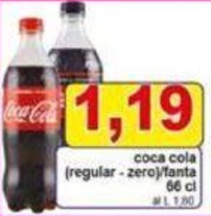 coca cola (regular-zero/fanta 66 cl