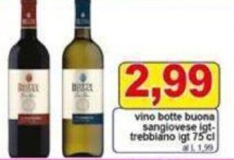 Pewex vino botte buona sangiovese igt-trebbiano igt 75 cl offerta