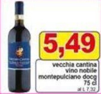 vecchia cantina vino nobile montepulciano docg 75 cl