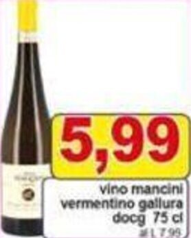 vino mancini vermentino gallura docg 75 cl