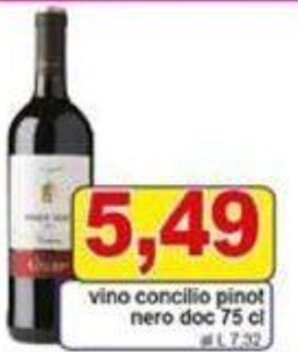 Pewex vino concilio pinot nero doc 75 cl offerta
