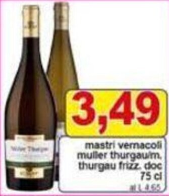 Pewex mastri vernacoli muller thurgau/m thurgau frizz. doc 75 cl offerta