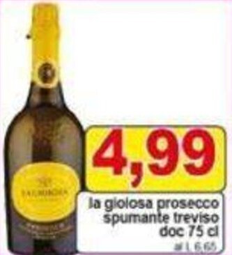 Pewex la gioiosa prosecco spumante treviso doc 75 cl offerta