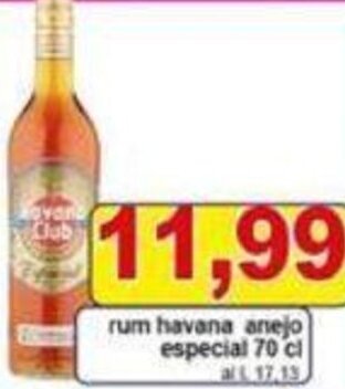 rum havana anejo especial 70 cl