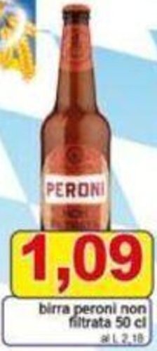 Pewex birra peroni non filtrata 50 cl offerta