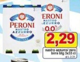 Pewex nastro azzurrol zero birra big 3x33 cl offerta