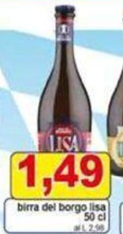Pewex birra del borgo lisa 50 cl offerta