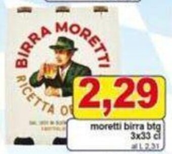 moretti birra btg 3x33 cl