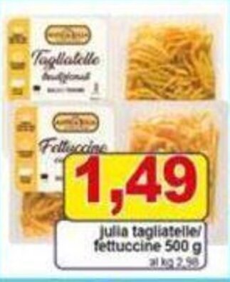 Pewex julia tagliatelle fettuccine 500 g offerta