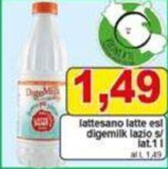 lattesano latte es! digemilk lazio 1 l