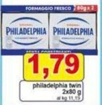 Pewex philadelphia twin 2 x 80 g offerta