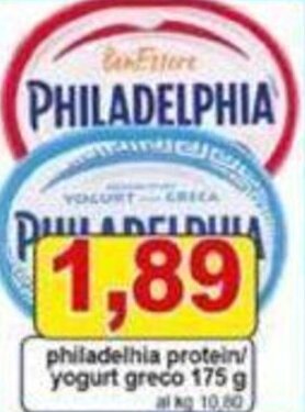 Pewex philadelhia protein yogurt greco 175 g offerta