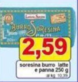 Pewex soresina burro latte e panna 250 g offerta