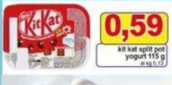 Pewex kit kat split pot yogurt 115 g offerta