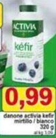 danone activia kefir mirtillo / bianco 320 g