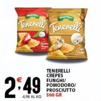 Sisa TENERELLI CREPES FUNGHI/ POMODORO/ PROSCIUTTO 500 GR offerta