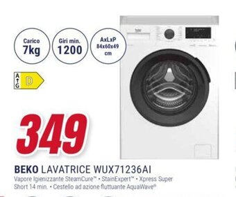 Trony BEKO LAVATRICE WUX71236AI offerta
