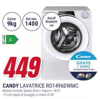 CANDY LAVATRICE RO1496DWMC