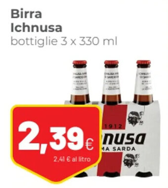 Coop Birra Ichnusa bottiglie 3 x 330 ml offerta