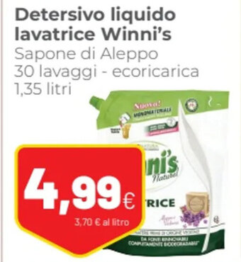 Coop Detersivo liquido lavatrice Winni's 1,35 litri offerta
