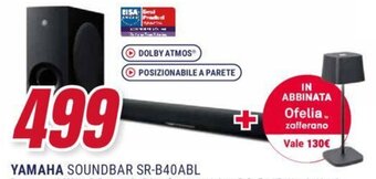 Trony YAMAHA SOUNDBAR SR-B40ABL offerta