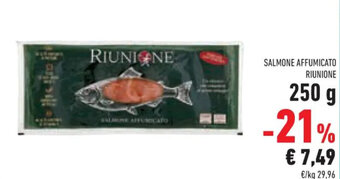 Conad Superstore SALMONE AFFUMICATO RIUNIONE 250 g offerta