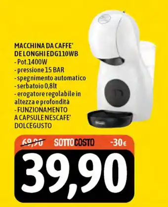 Famila Superstore De Longhi Macchina da Caffe' ED6110WB offerta