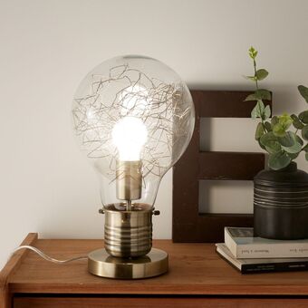 Bricocenter Lampada tavolo bombilla 60w e27 metallovetro ottone offerta