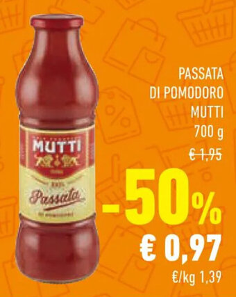 Conad Superstore PASSATA DI POMODORO MUTTI 700 g offerta