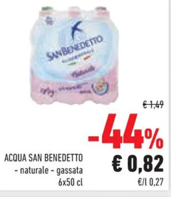 ACQUA SAN BENEDETTO - naturale gassata 6x50 cl