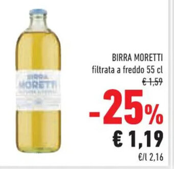 Conad Superstore BIRRA MORETTI filtrata a freddo 55 cl offerta