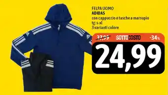Famila Superstore Adidas Felpa Uomo S-XL offerta