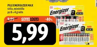 Energizer Max Pile 8pz+4 gratis