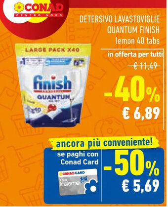 Conad Superstore DETERSIVO LAVASTOVIGLIE QUANTUM FINISH offerta