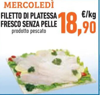 Conad Superstore MERCOLEDÌ FILETTO DI PLATESSA FRESCO SENZA PELLE offerta