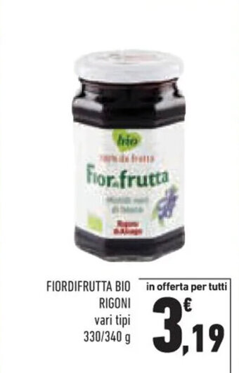 FIORDIFRUTTA BIO RIGONI vari tipi 330/340 g