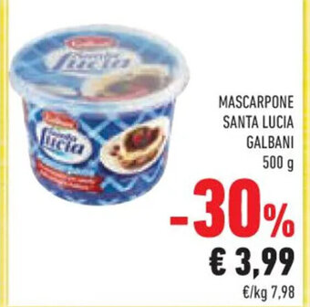 Conad Superstore MASCARPONE SANTA LUCIA GALBANI 500 g offerta