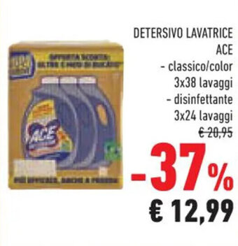 Conad Superstore DETERSIVO LAVATRICE ACE 3 x 24 lavaggi offerta