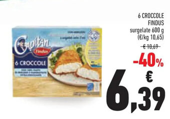 Conad Superstore 6 CROCCOLE FINDUS surgelate 600 g offerta