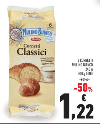 Conad Superstore 6 CORNETTI MULINO BIANCO 240 g offerta