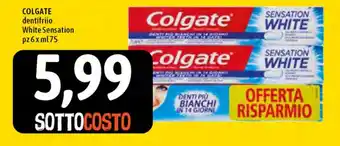 Colgate Dentifricio White Sensation 6pz x 75ml