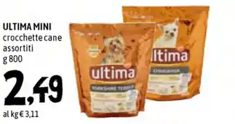Famila Superstore Ultima Mini Crocchette cane 800g offerta