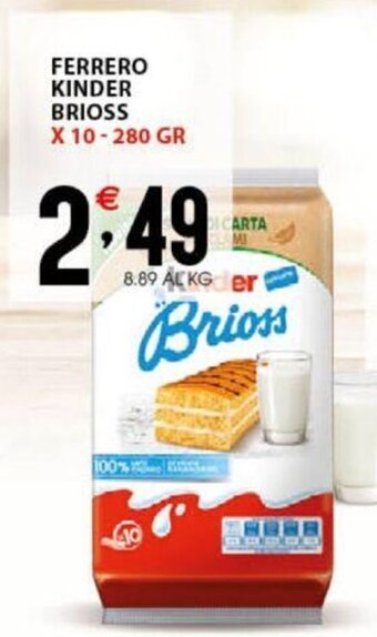 Sisa FERRERO KINDER BRIOSS X 10-280 GR offerta