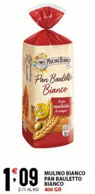 Sisa MULINO BIANCO PAN BAULETTO BIANCO 400 gr offerta