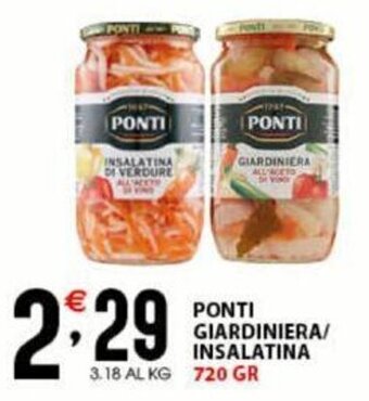 Sisa PONTI GIARDINIERA 720 gr offerta