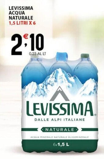 Sisa LEVISSIMA ACQUA NATURALE 1,5 LITRI X 6 offerta
