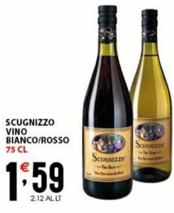 SCUGNIZZO VINO BIANCO/ROSSO 75 CL