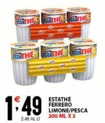 Sisa ESTATHÈ FERRERO LIMONE/PESCA 200 ML X 3 offerta