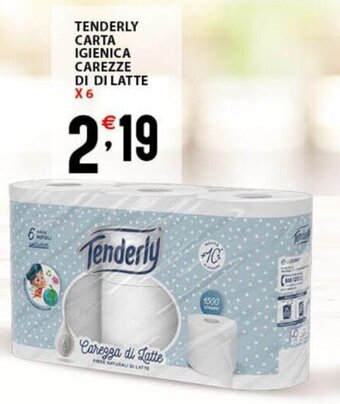 Sisa TENDERLY CARTA IGIENICA CAREZZE DI DI LATTE X6 offerta