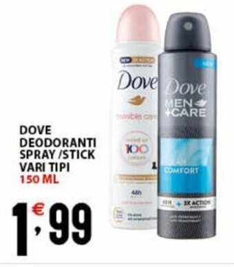 DOVE DEODORANTI SPRAY/STICK 150 ML